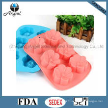 6 fleurs Silicone Chocolat Moule Cube Tray Baking Tool Sc34